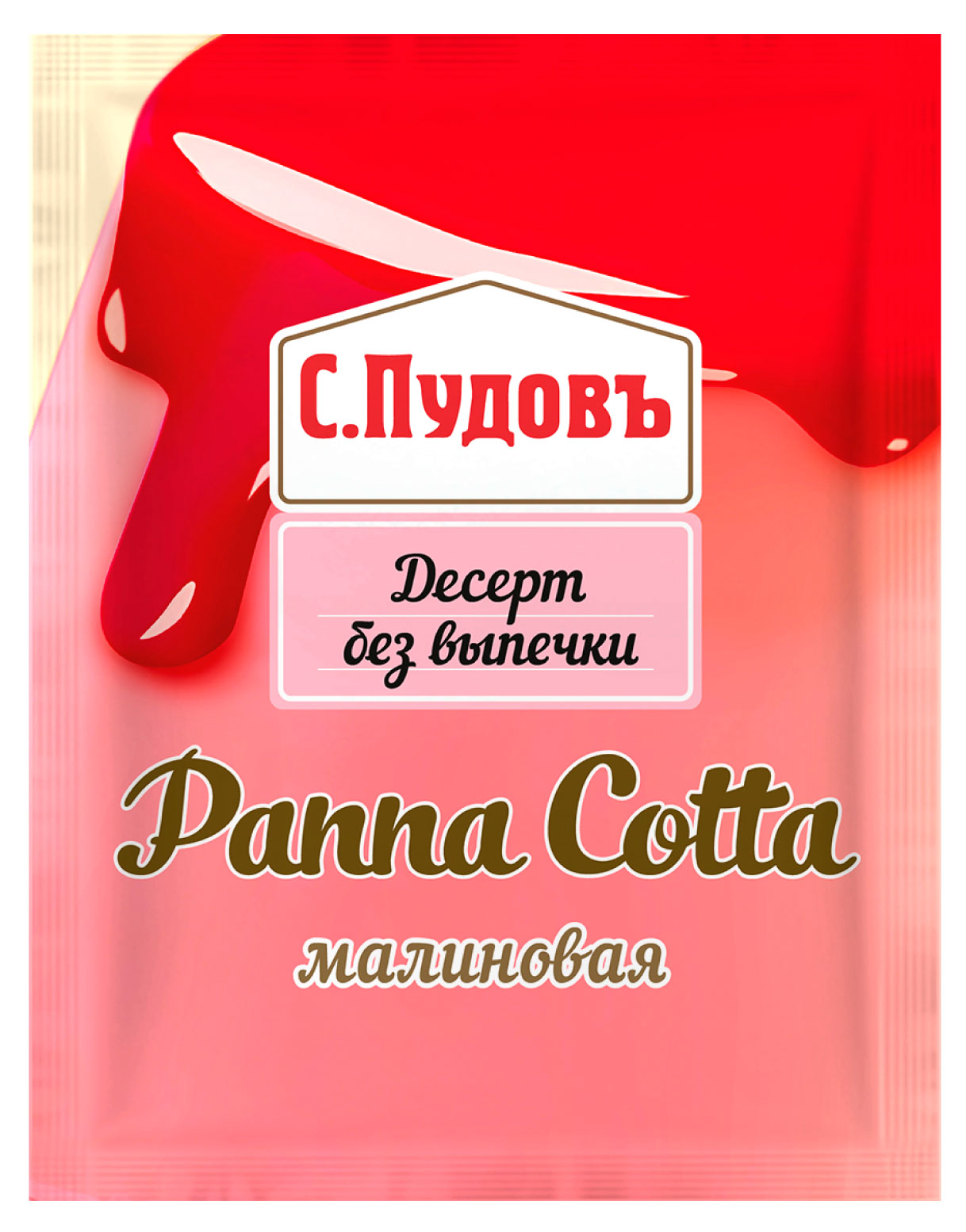 Смесь для приготовления С.Пудовъ Десерт без выпечки Панна Котта Малиновая, 70 г
