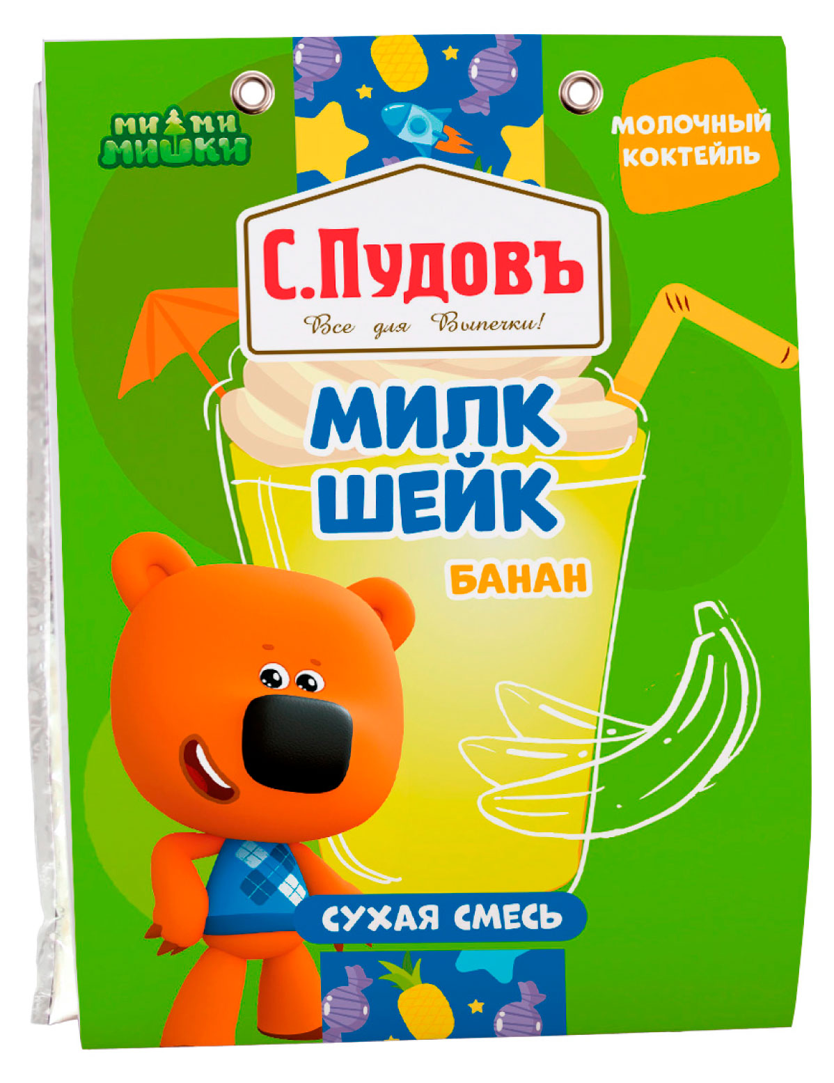 Смесь для приготовления С.Пудовъ Коктейль молочный милкшейк Банан, 30 г