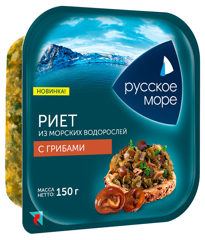 Риет из морских водорослей Русское море с грибами в масле Беларусь, 150 г