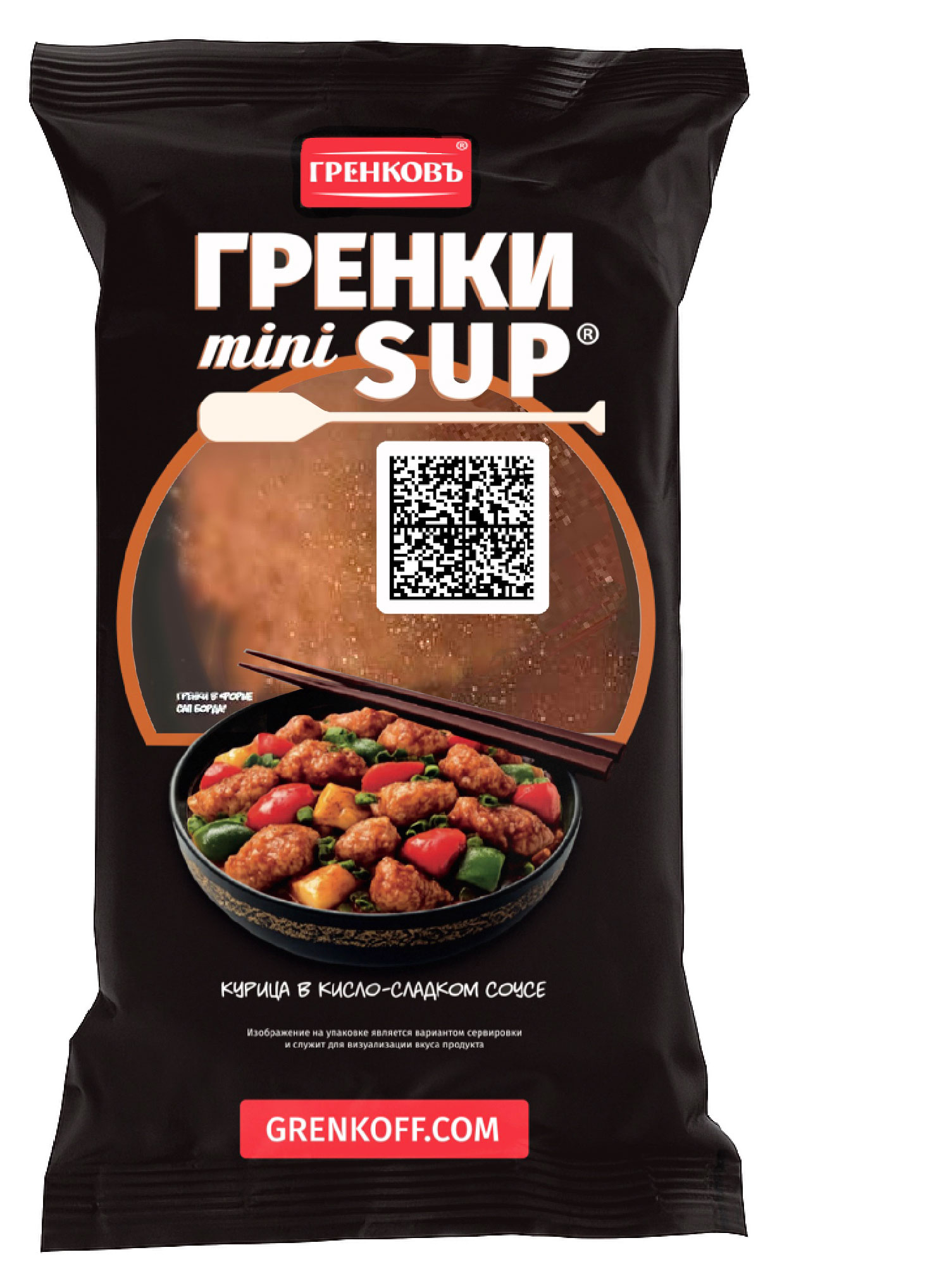 Гренки ржано-пшеничные Гренковъ mini-sup курица в кисло-сладком соусе, 50 г