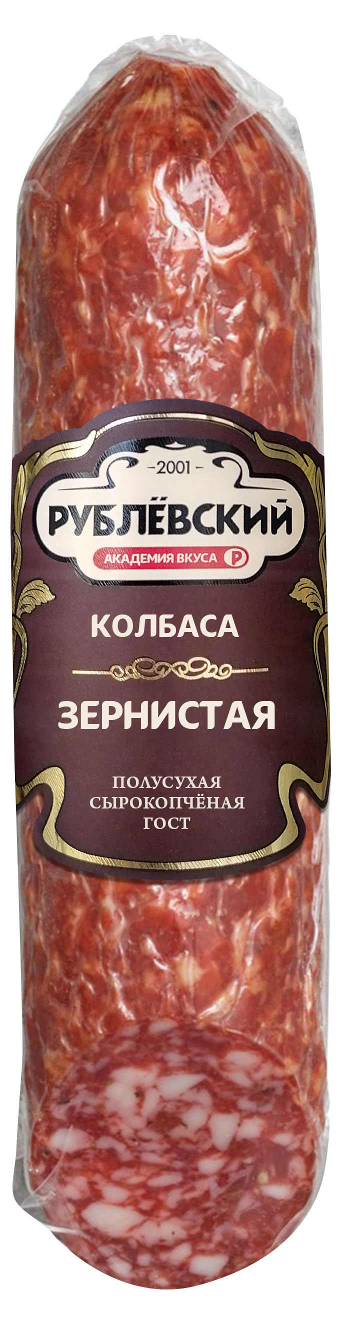 Колбаса сырокопченая Рублёвский Зернистая полусухая, вес