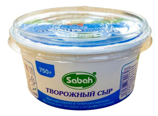 Сыр творожный Sabah 69% БЗМЖ Иран, 750 г