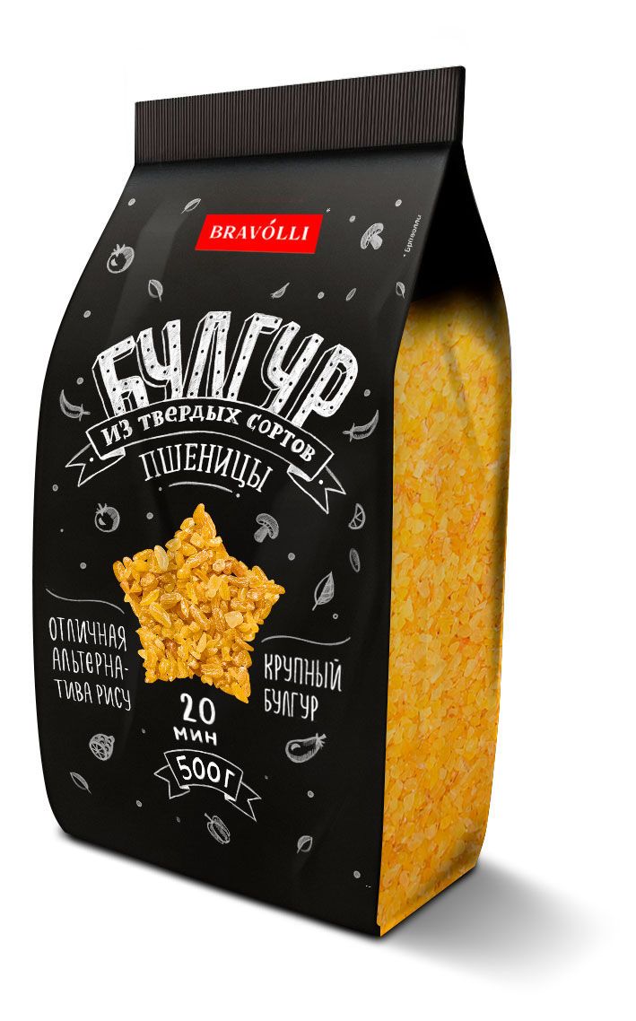 Булгур Bravolli из твердых сортов пшеницы, 500 г