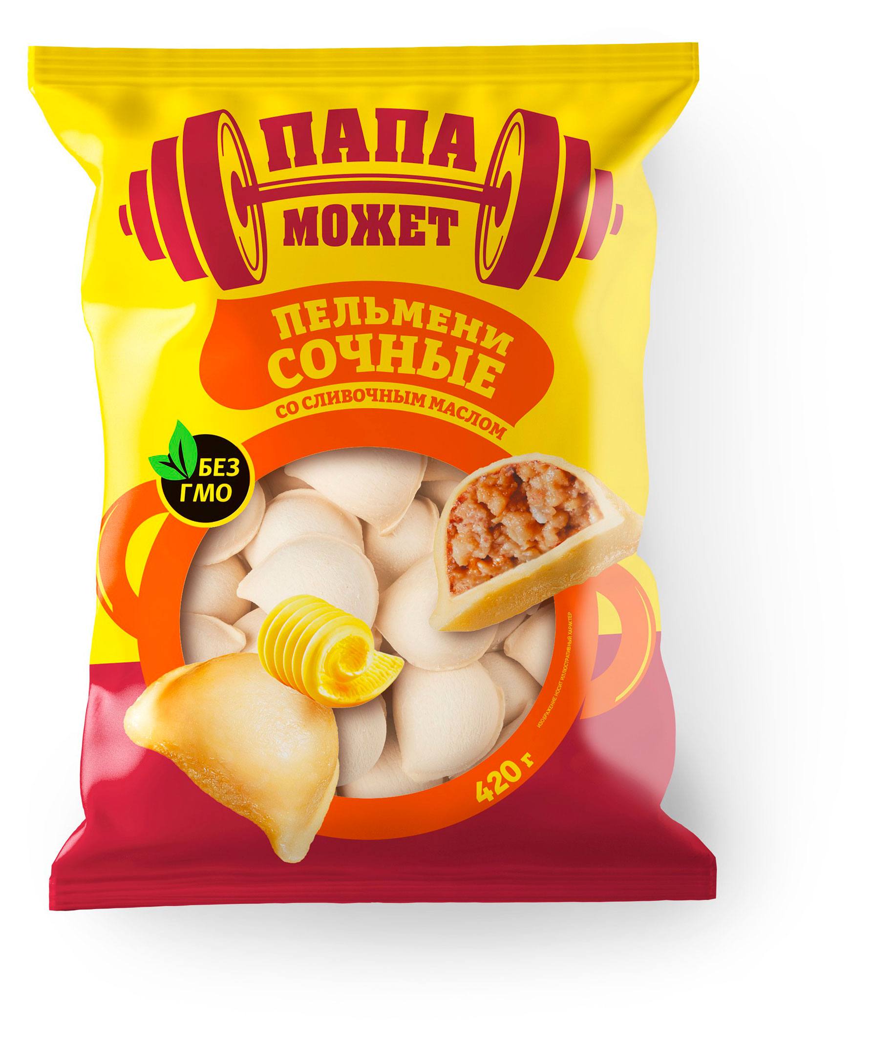 Пельмени Папа Может Сочные со сливочным маслом, 420 г