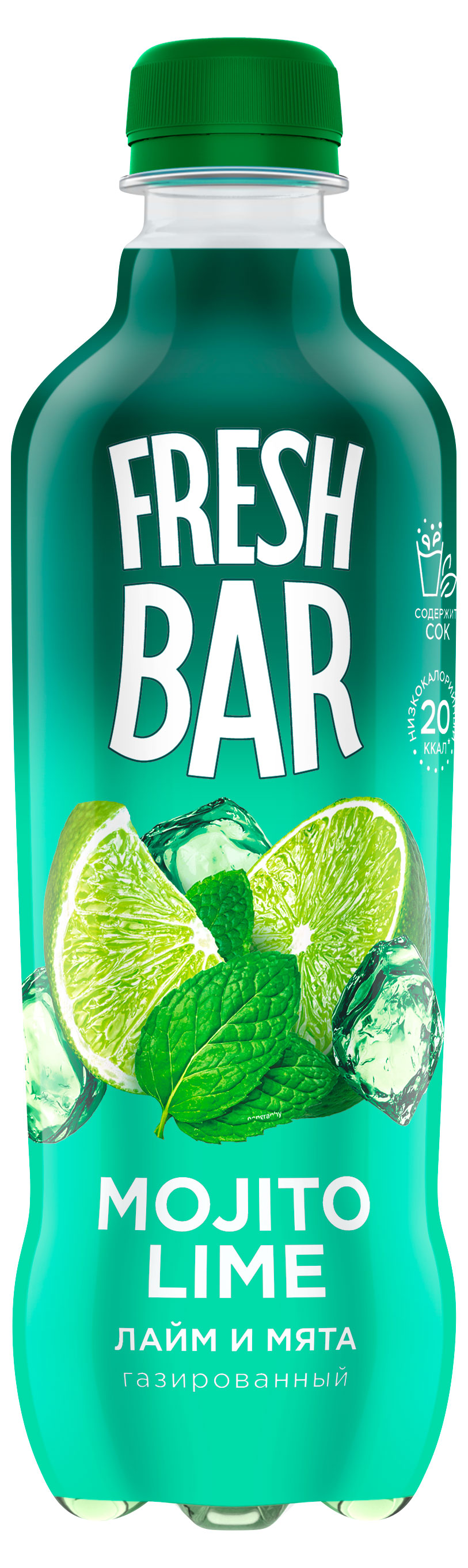 Напиток газированный Fresh Bar лайм и мята, 480 мл