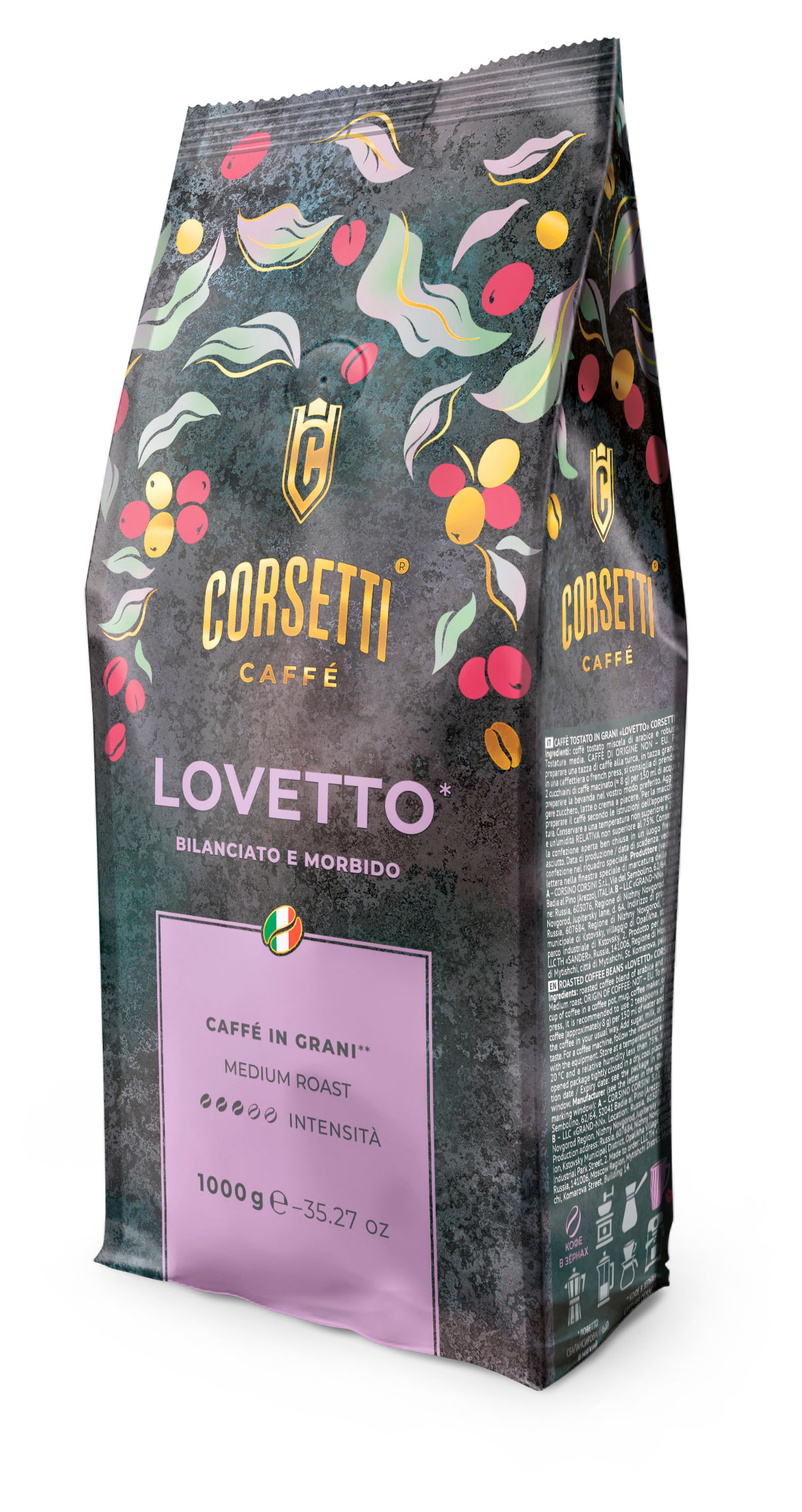 Кофе зерновой CORSETTI Lovetto, 1 кг