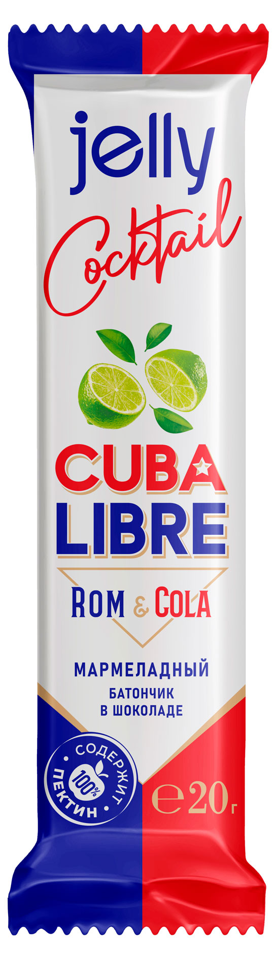 Батончик мармеладный в шоколаде Couturier со вкусом cuba libra, 20 г