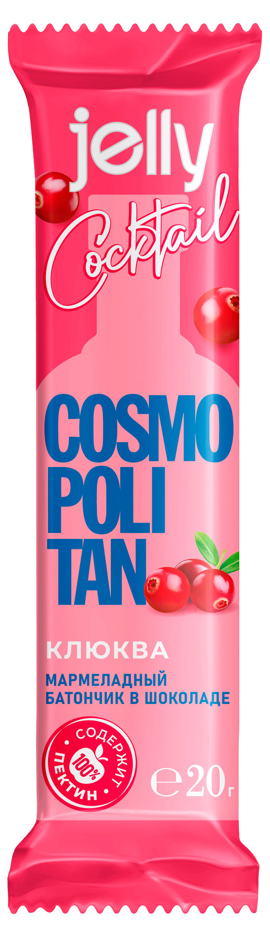 Батончик мармеладный в шоколаде Couturier со вкусом cosmopolitan, 20 г
