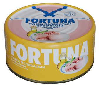 Тунец Fortuna кусочками с добавлением масла Таиланд, 185 г
