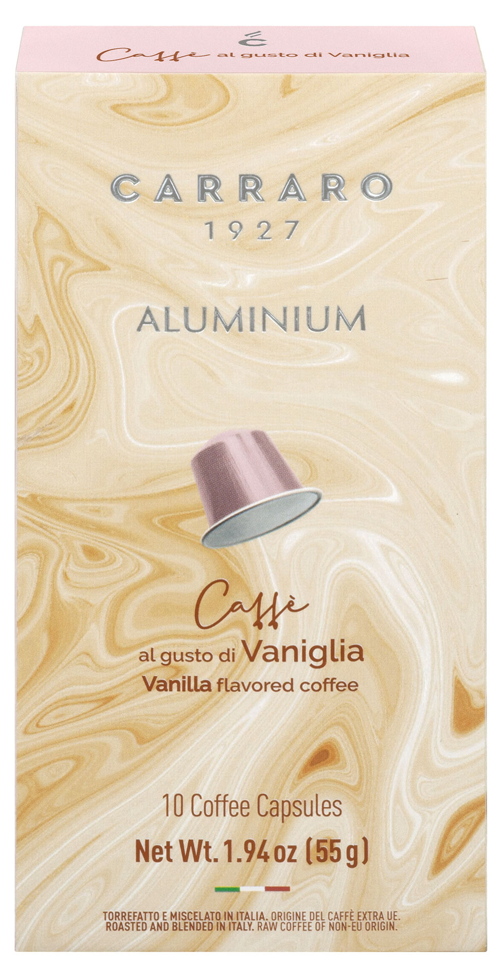 Кофе капсульный Carraro Aluminium Vanilla Италия, 10 капсул