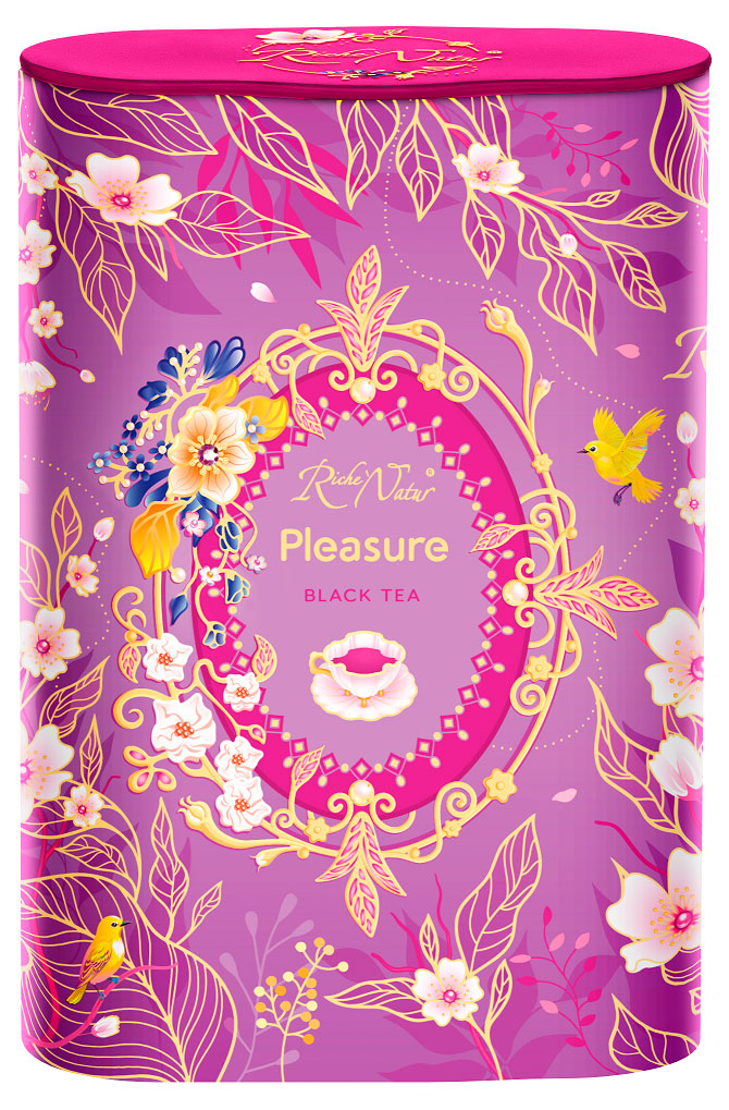 Чай черный Riche Natur Pleasure Наслаждение с ароматом вишни с и сливы, 100 г