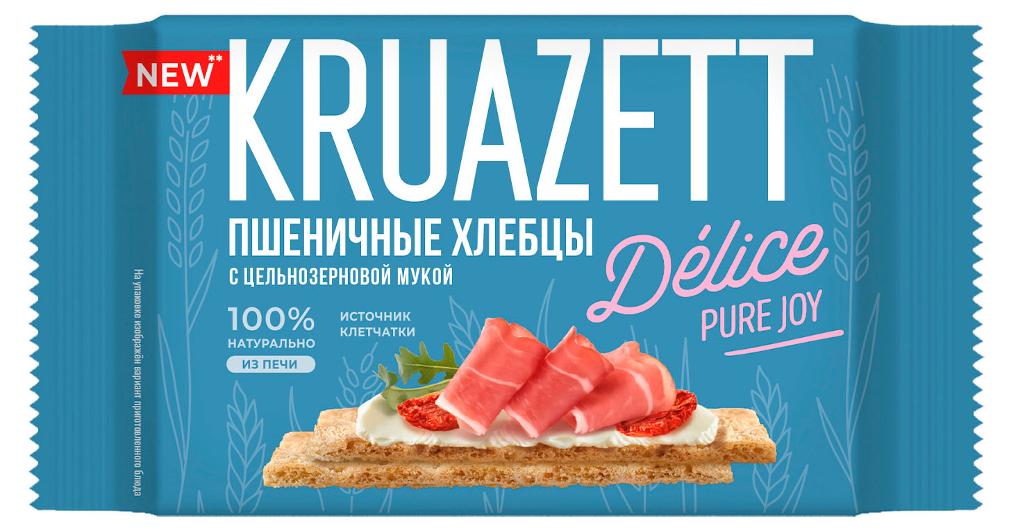 Хлебцы пшеничные KRUAZETT с цельнозерновой мукой, 150 г