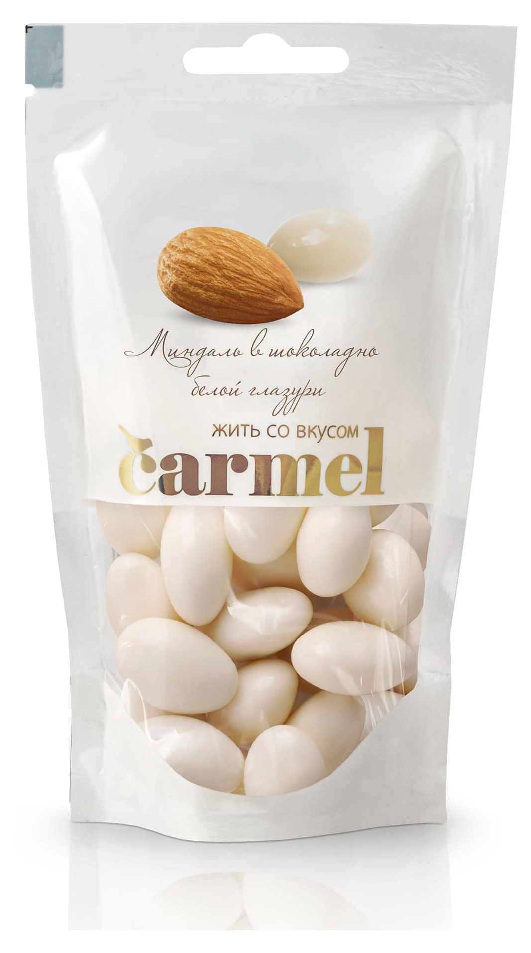 Миндаль Carmel в шоколадно-белой глазури, 80 г