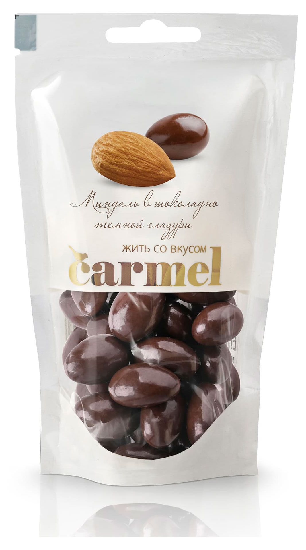 Миндаль Carmel в шоколадно-темной глазури, 80 г