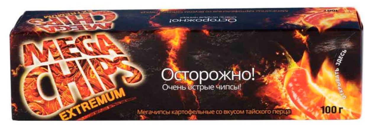 Чипсы картофельные Mega Chips в пластинах тайский перец, 100 г