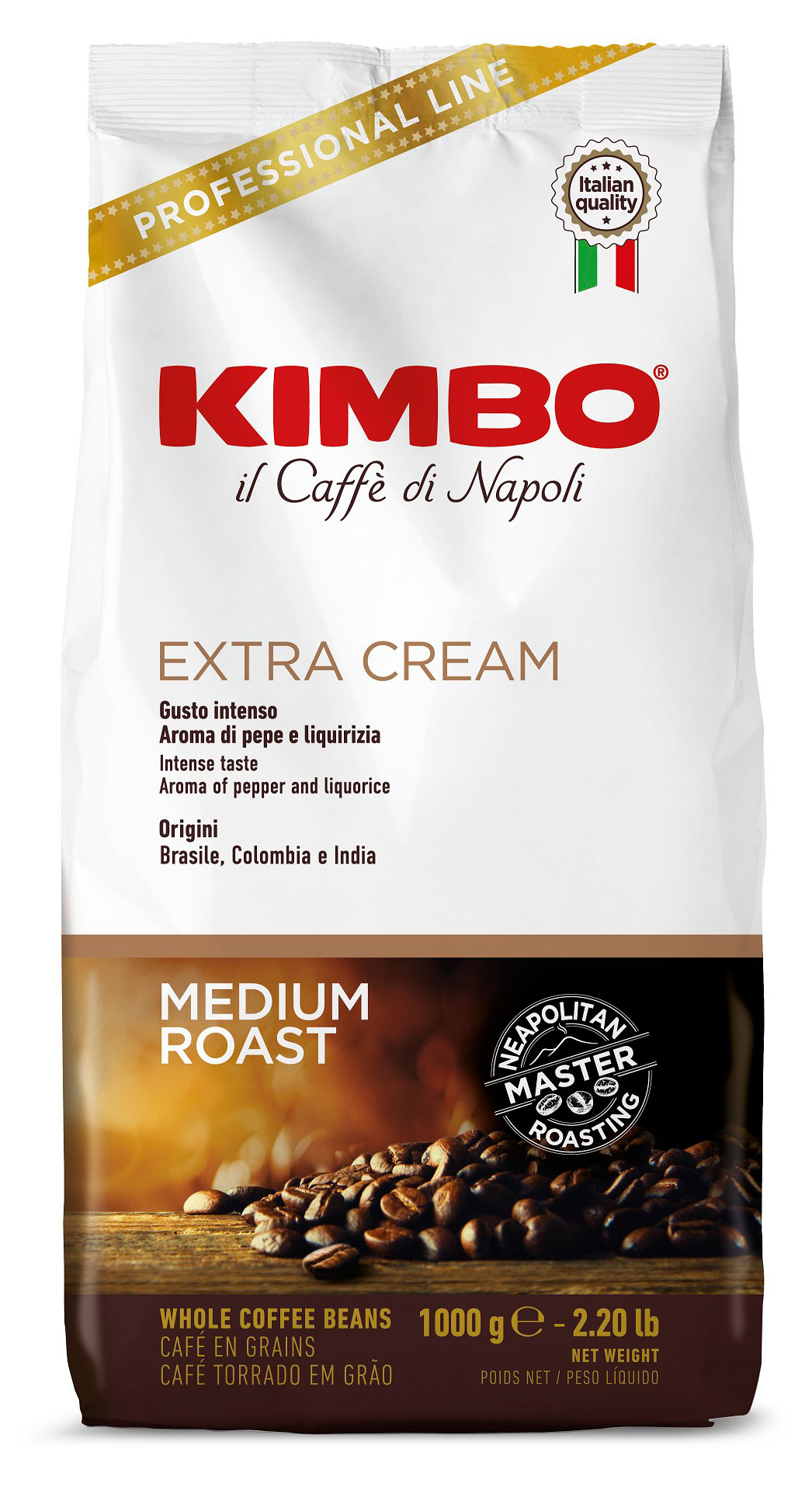 Кофе в зернах KIMBO Extra Cream Италия, 1 кг