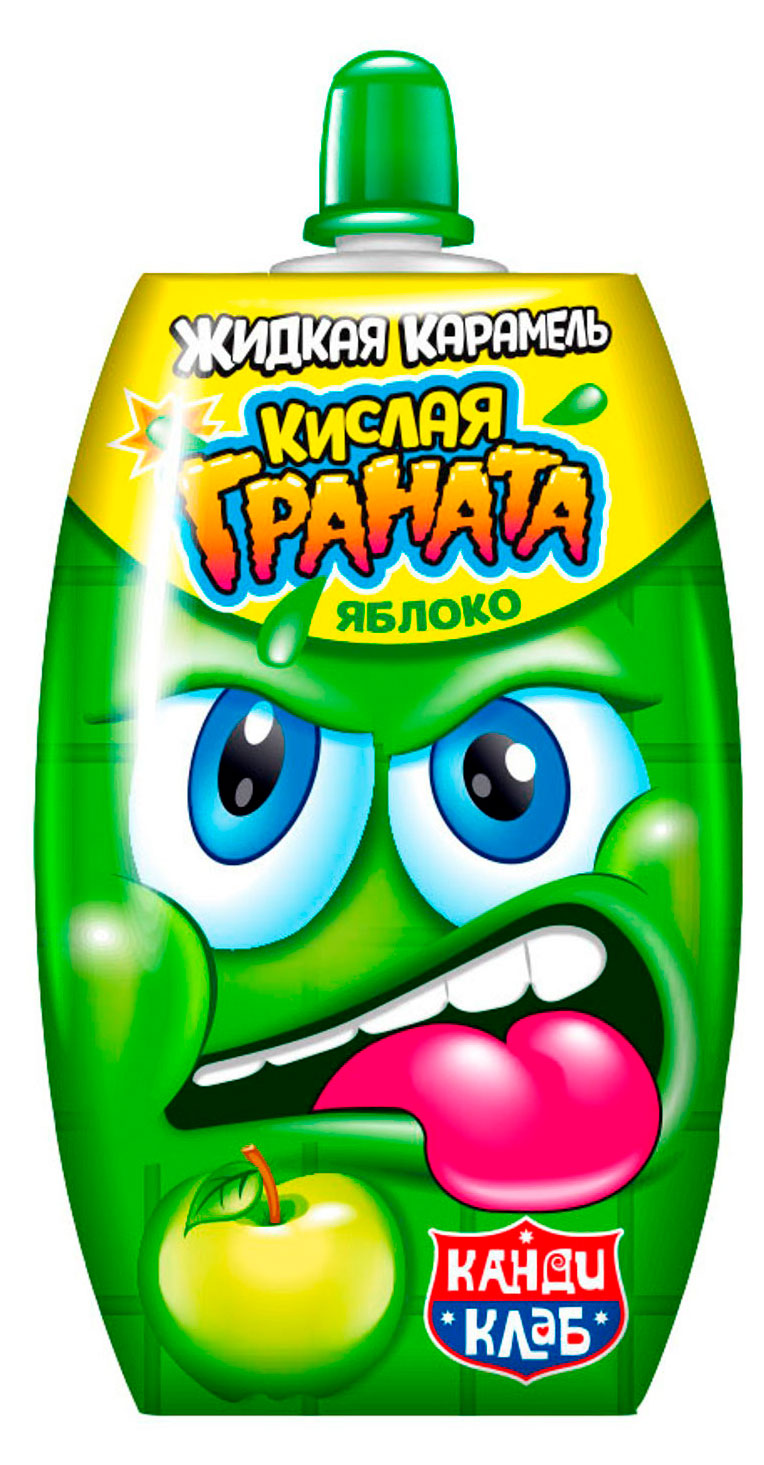Карамель жидкая Канди клаб Кислая граната, 20 г 1 шт в ассортименте