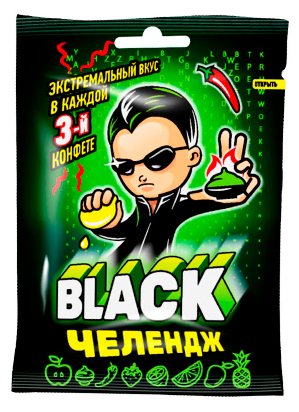 Жевательные конфеты Канди клаб BLACK Челендж, 15 г 1 шт в ассортименте