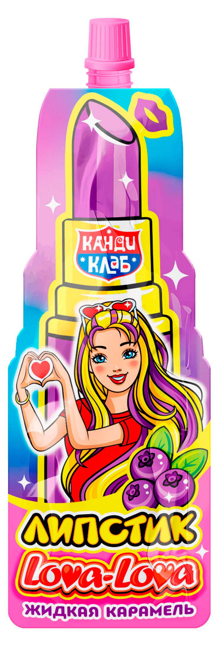 Карамель жидкая Канди клаб Липстик Lova-Lova, 20 г 1 шт в ассортименте