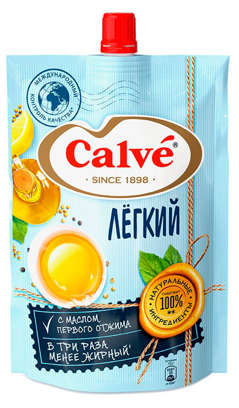 Соус майонезный Calve Легкий 20%, 800 мл