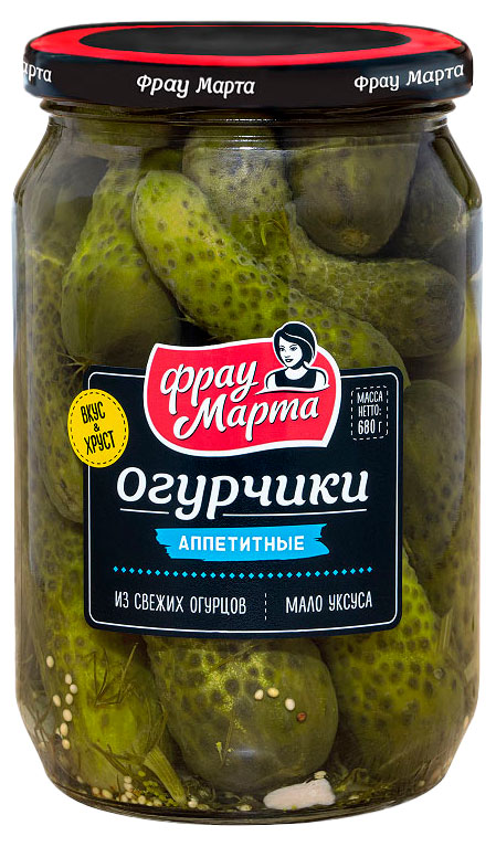 Огурцы Фрау Марта аппетитные, 680 г