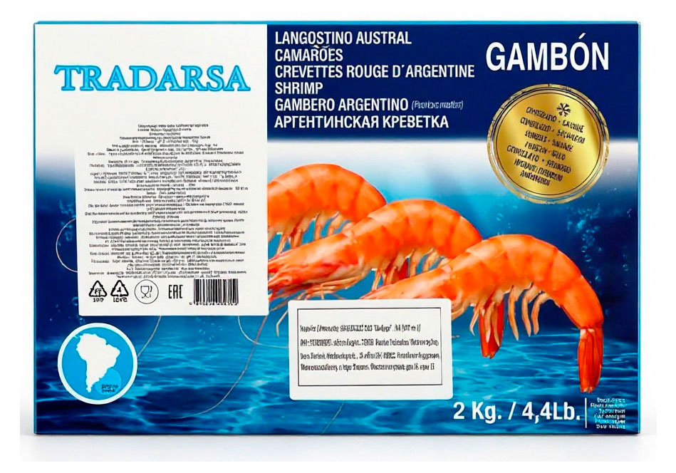 Креветки лангустины замороженные Tradarsa L2 (21-30) Аргентина, 2 кг