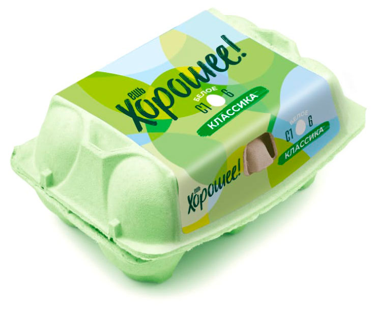 Яйцо куриное Ешь хорошее С1 белое, 6 шт