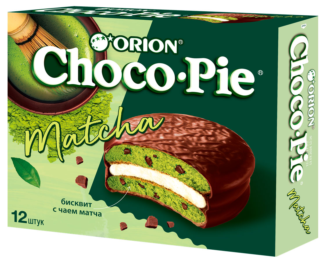 Пирожное бисквитное Choco Pie с чаем матча, 360 г