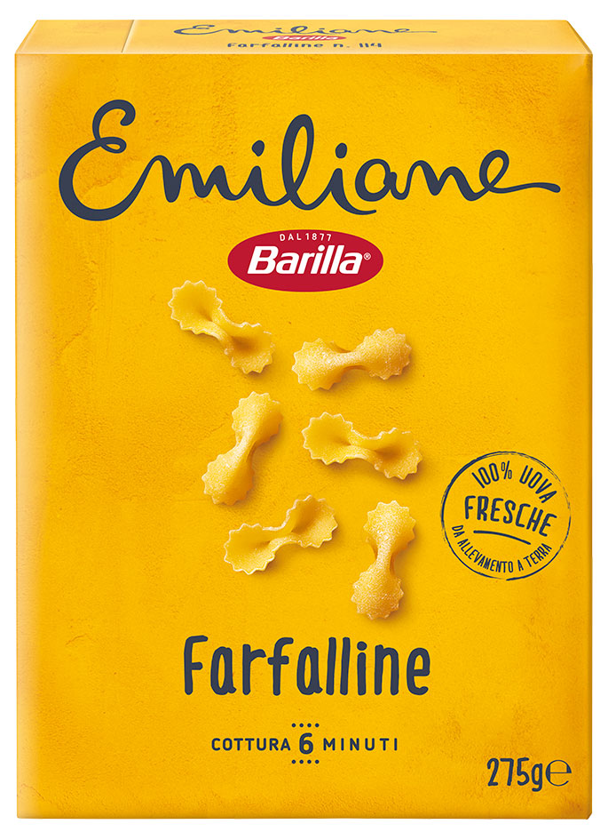 Макаронные изделия Barilla Emiliane Farfalline Фарфаллине яичные Италия, 275 г