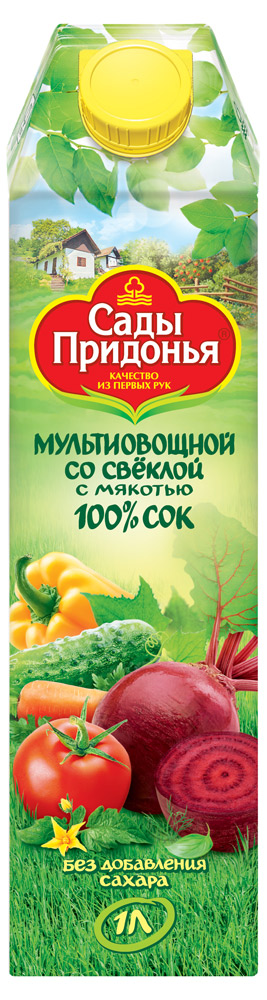 Сок мультиовощной Сады Придонья со свеклой, 1 л