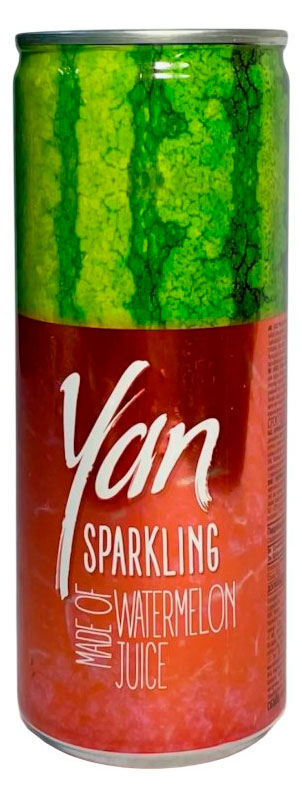 Напиток сокосодержащий Yan Sparkling из сока арбуза газированный, 250 мл