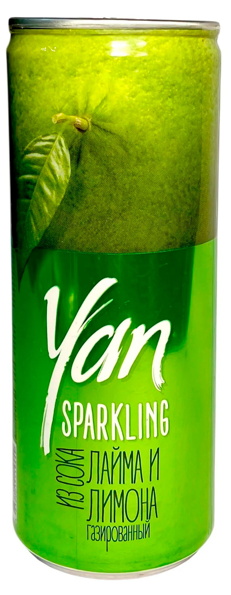 Напиток сокосодержащий Yan Sparkling из сока лимона и лайма газированный, 250 мл