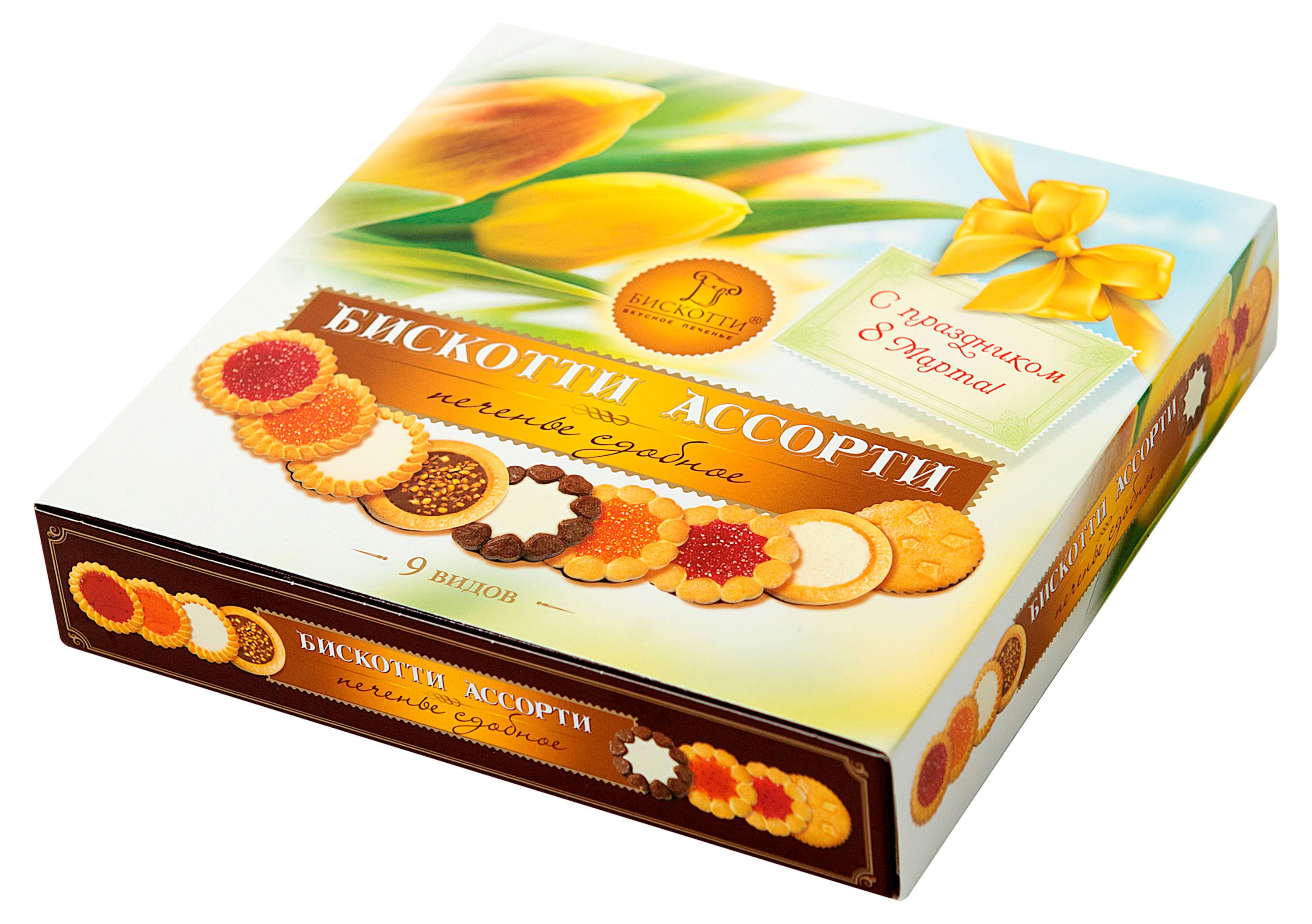 Печенье сдобное Бискотти Ассорти, 345 г
