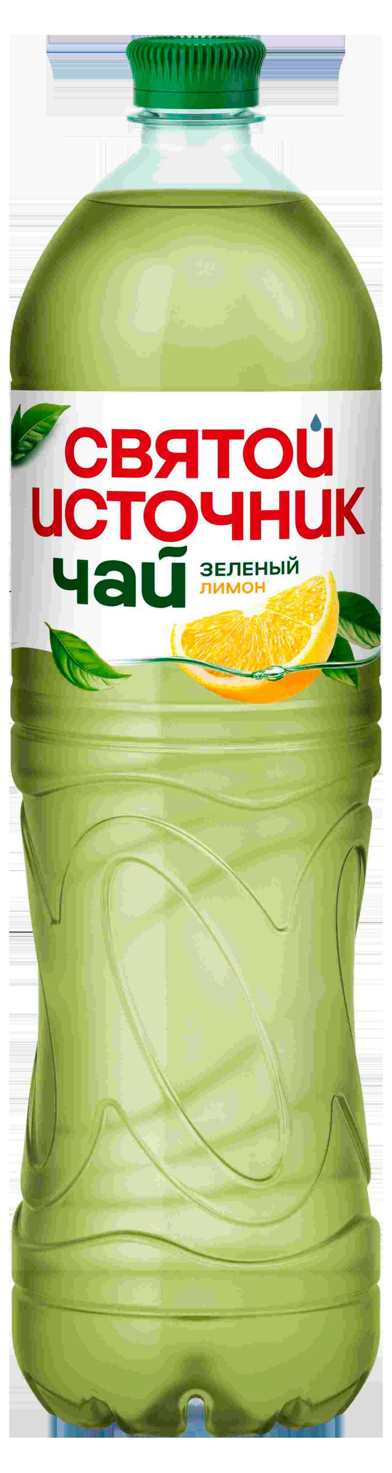 Чай зеленый Святой Источник негазированный лимон, 1,5 л