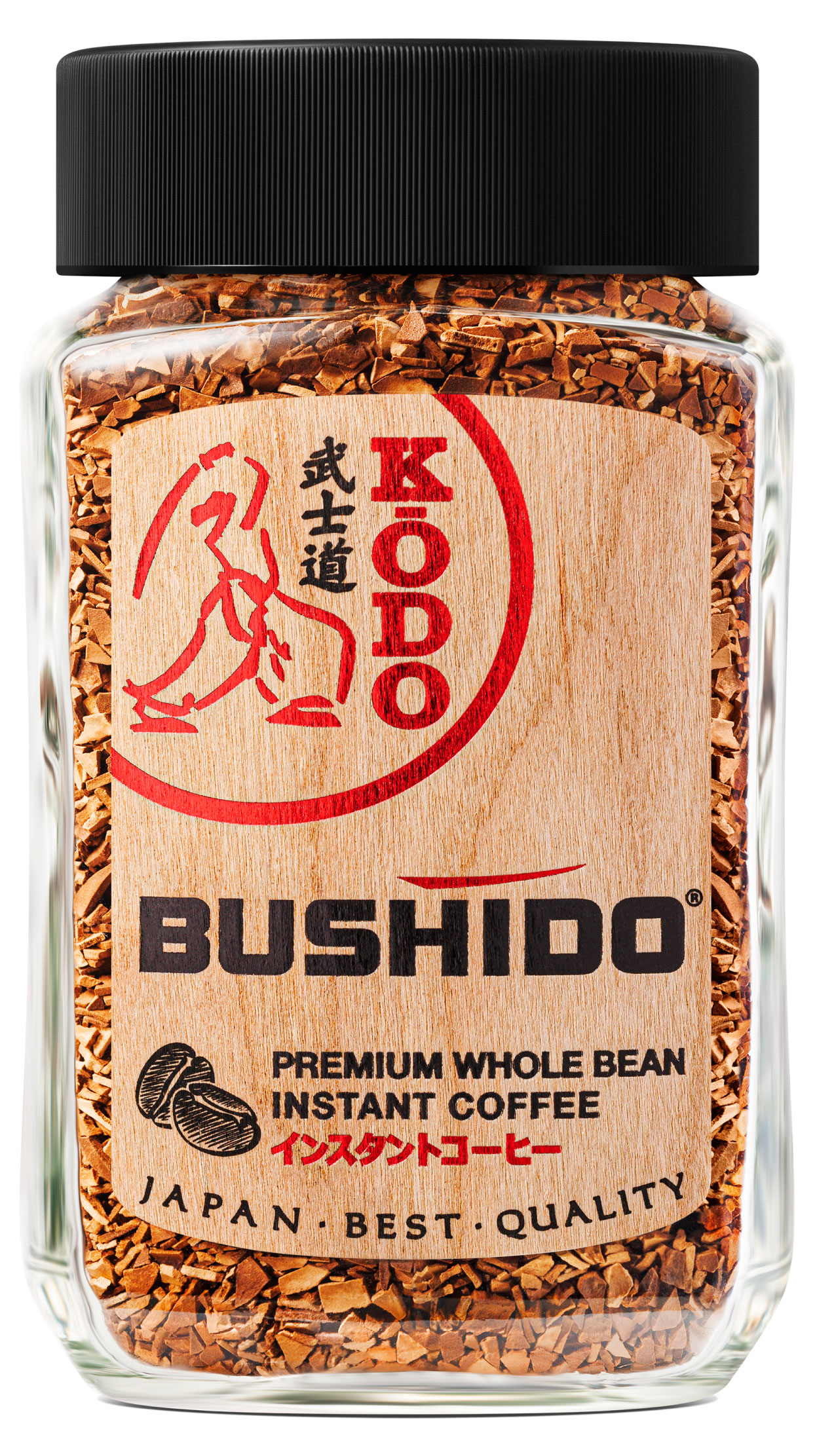 Кофе растворимый BUSHIDO Kodo с добавлением молотого Швейцария, 95 г