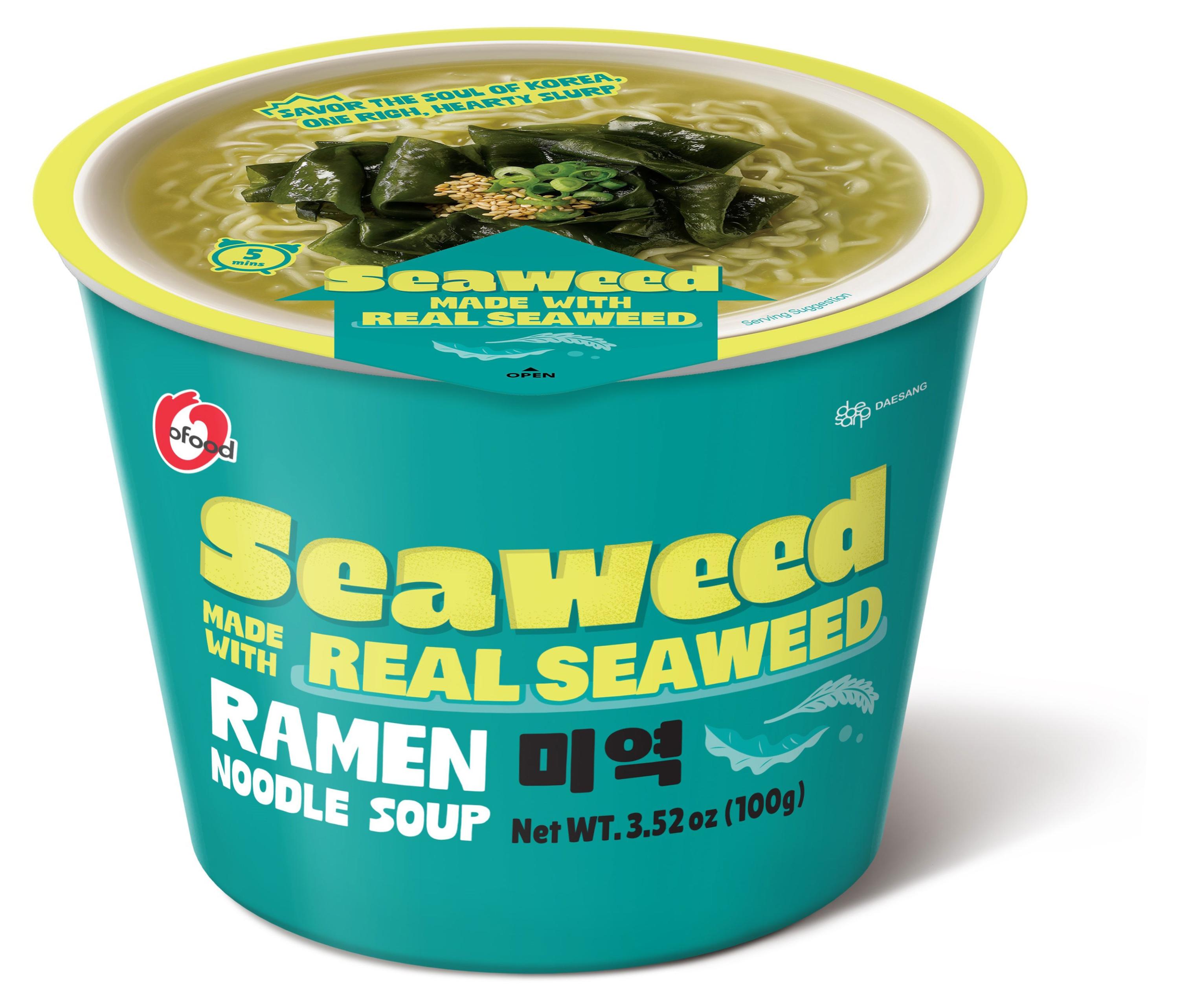 Лапша быстрого приготовления O'Food Seaweed Ramen со вкусом морских водорослей, 100 г