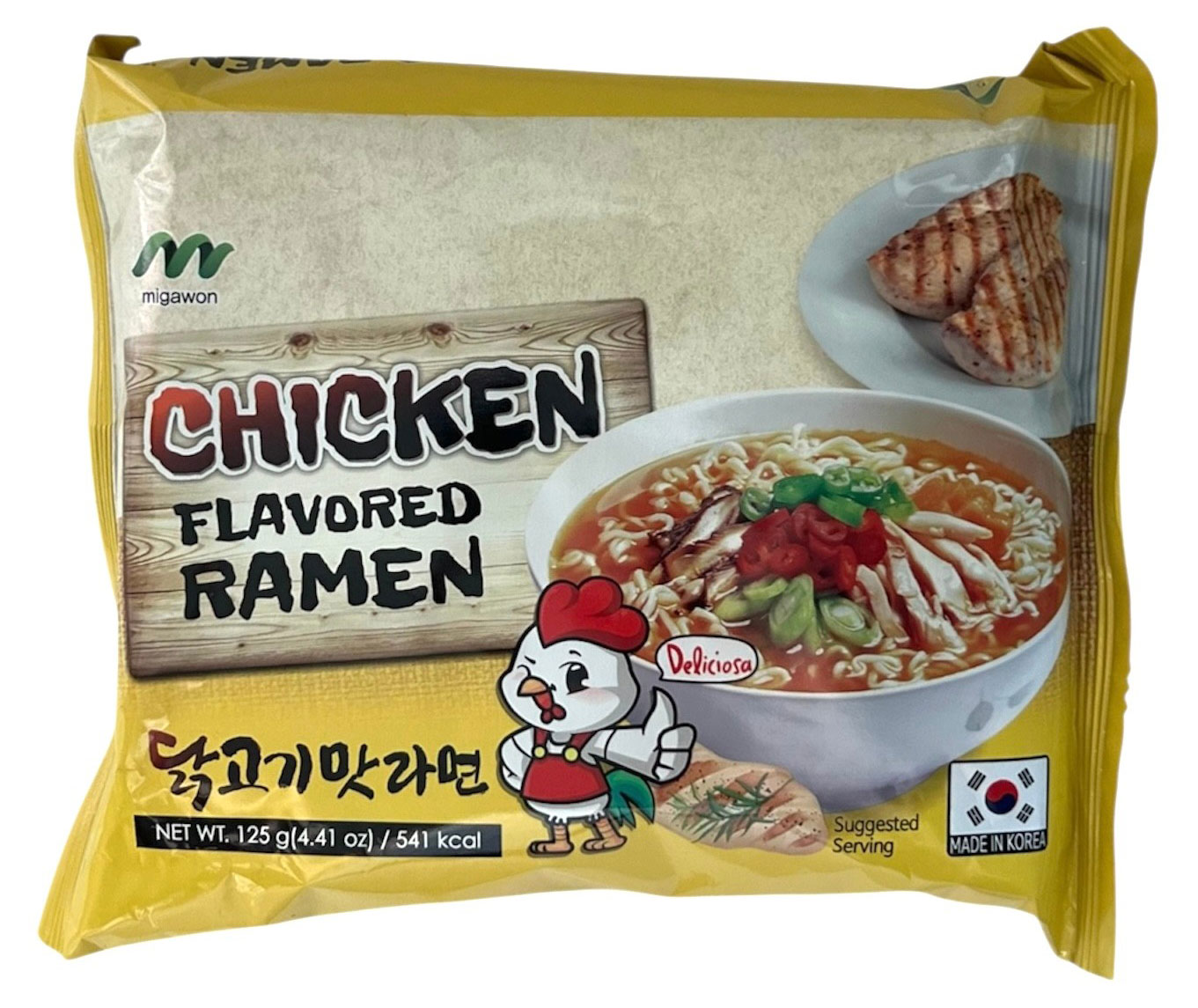 Лапша быстрого приготовления Migawon Chiken Flavored Ramen со вкусом курицы Корея, 125 г