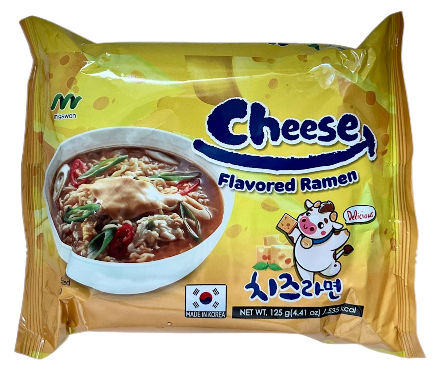 Лапша быстрого приготовления Migawon Cheese Flavored Ramen со вкусом сыра Корея, 125 г