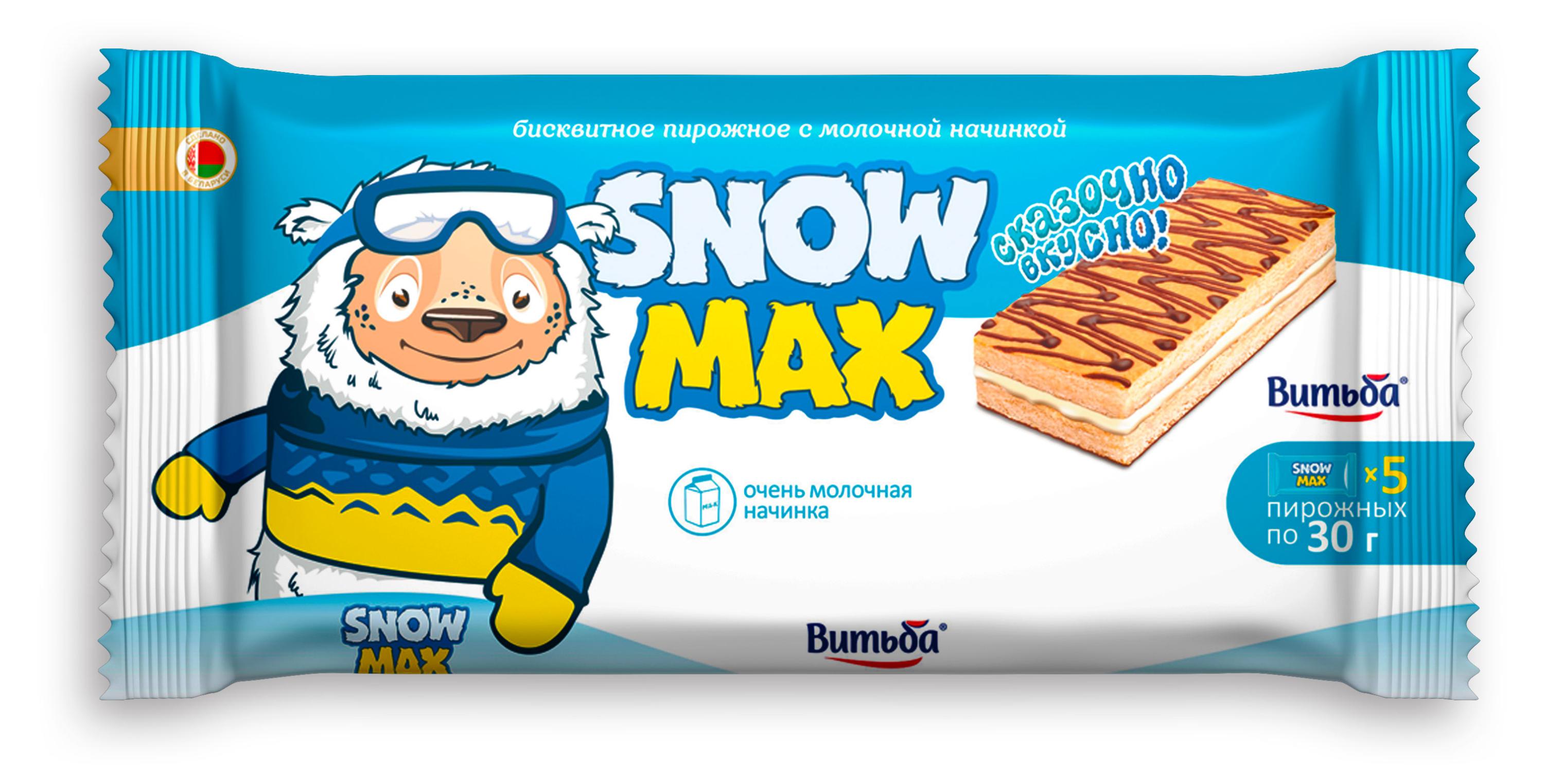 Пирожное бисквитное Snow Max с молочной начинкой Беларусь, 150 г