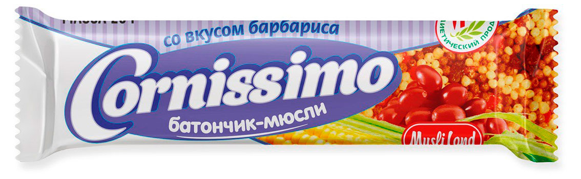 Батончик-мюсли Cornissimo со вкусом барбариса Беларусь, 25 г