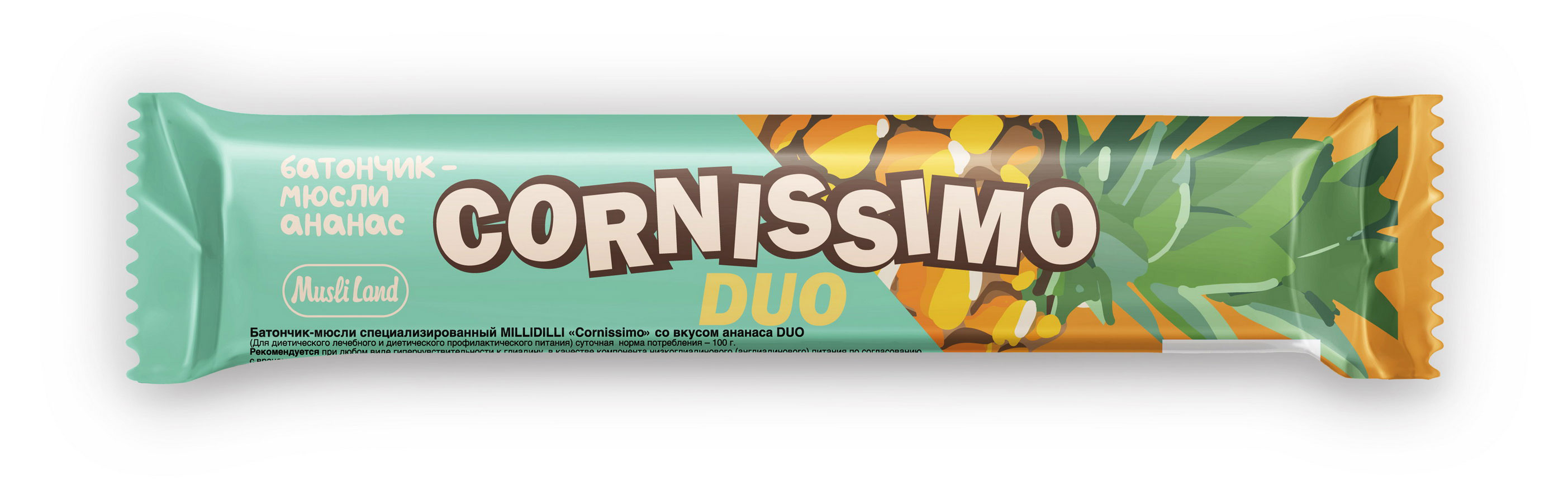 Батончик-мюсли Cornissimo со вкусом ананаса Беларусь, 45 г