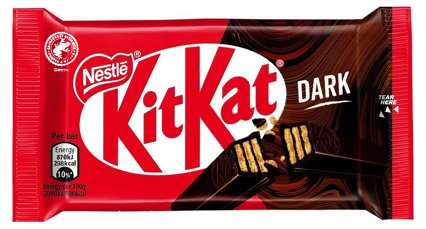 Батончик шоколадный KitKat Dark хрустящая вафля в темном шоколаде Италия, 41,5 г
