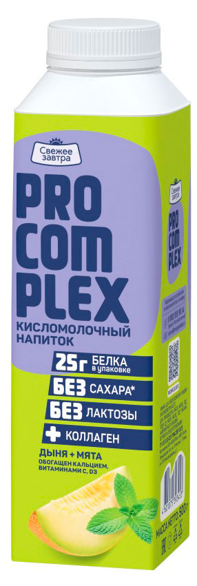 Напиток кисломолочный Pro Complex дыня мята без лактозы 1% БЗМЖ, 500 г