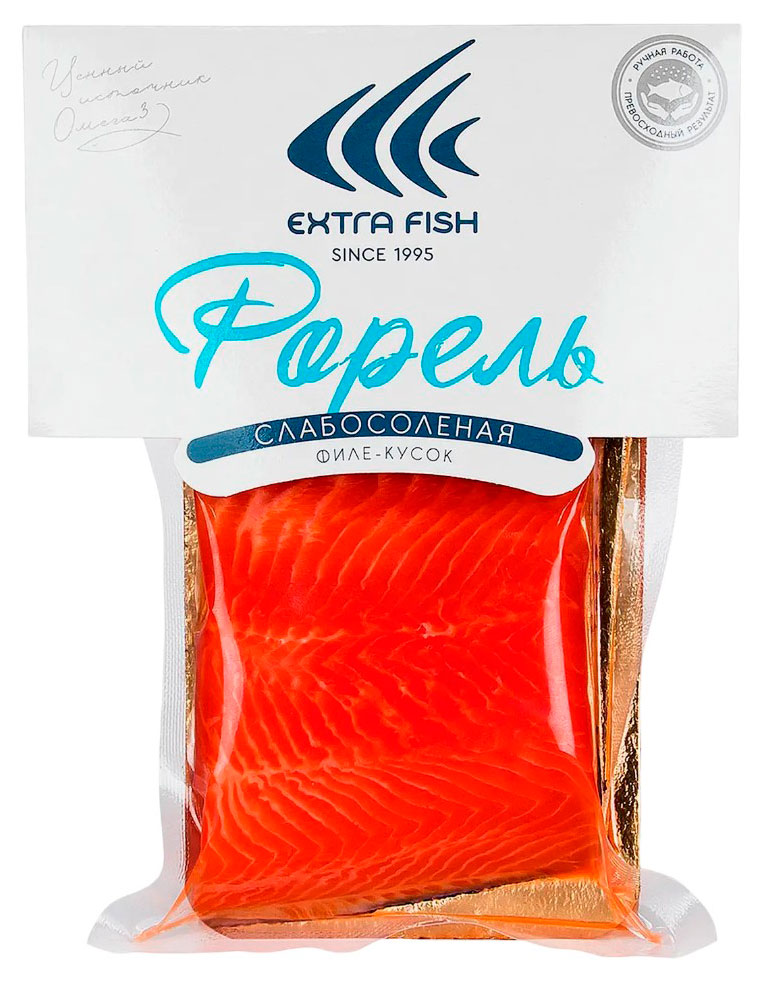 Форель слабосоленая Extra Fish филе-кусок, 150 г