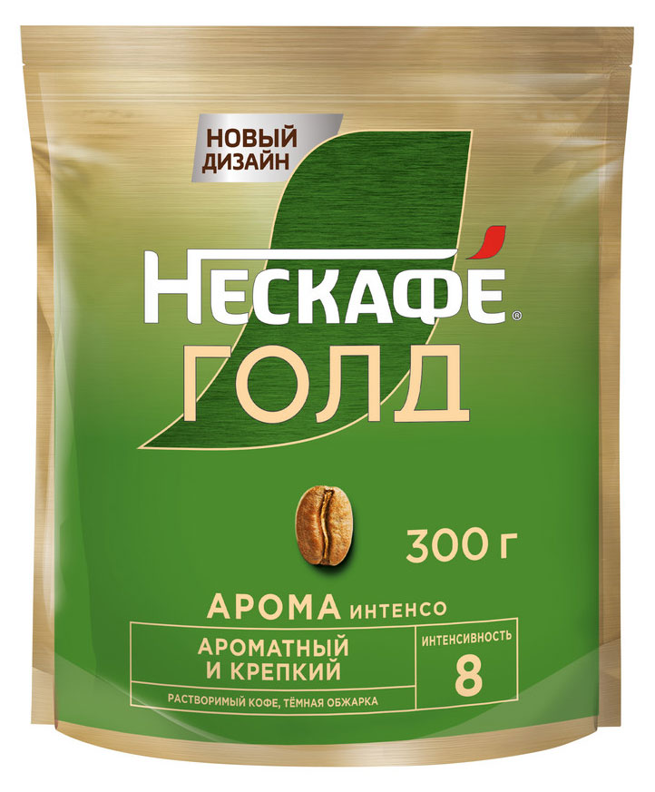 Кофе растворимый Нескафе Голд Кофе Арома Интенсо добавлением жареного молотого кофе, 300 г