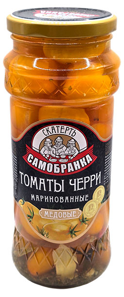 Томаты черри Скатерть-Самобранка маринованные медовые, 580 мл
