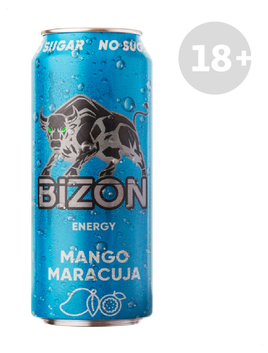 Напиток энергетический Bizon Energy со вкусом манго и маракуйи, 449 мл