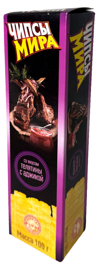 Чипсы картофельные Мира со вкусом телятины с аджикой Беларусь, 100 г