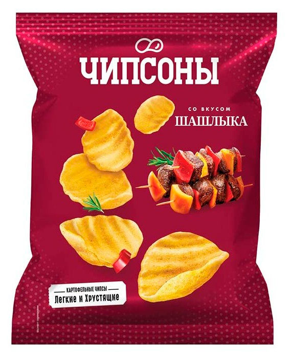 Чипсы картофельные Чипсоны со вкусом шашлыка, 40 г