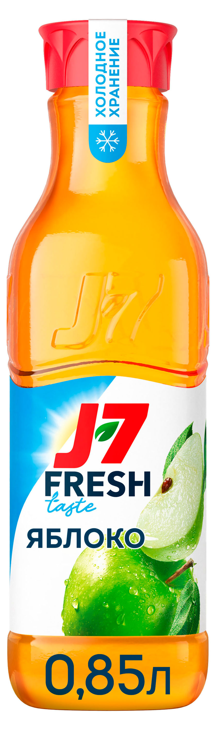 Сок осветленный J7 Fresh Taste Яблоко без сахара охлаждённый, 850 мл